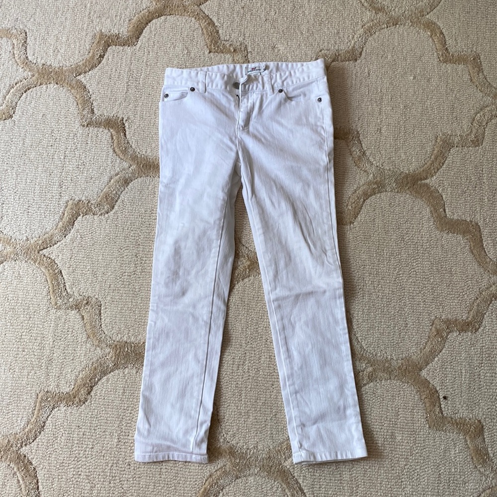 Vineyard Vines girls white skinny jeans